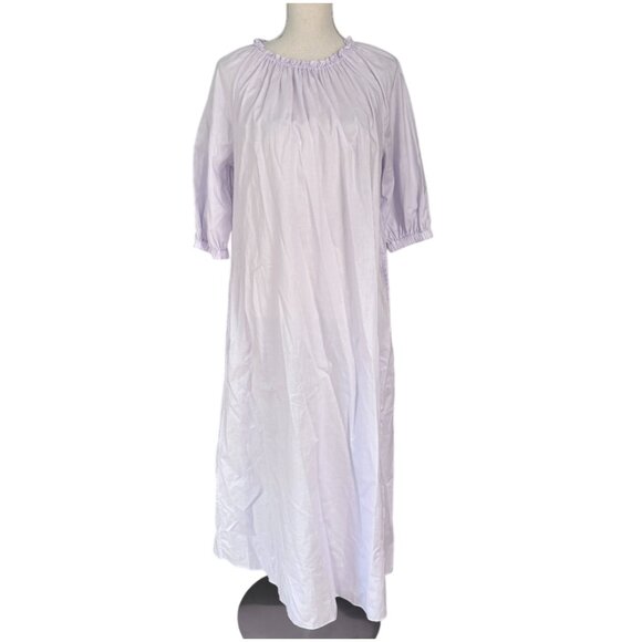 Ann Mashburn Lucy Nightdress pale lilac cotton nightgown size S small purple